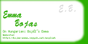 emma bojas business card